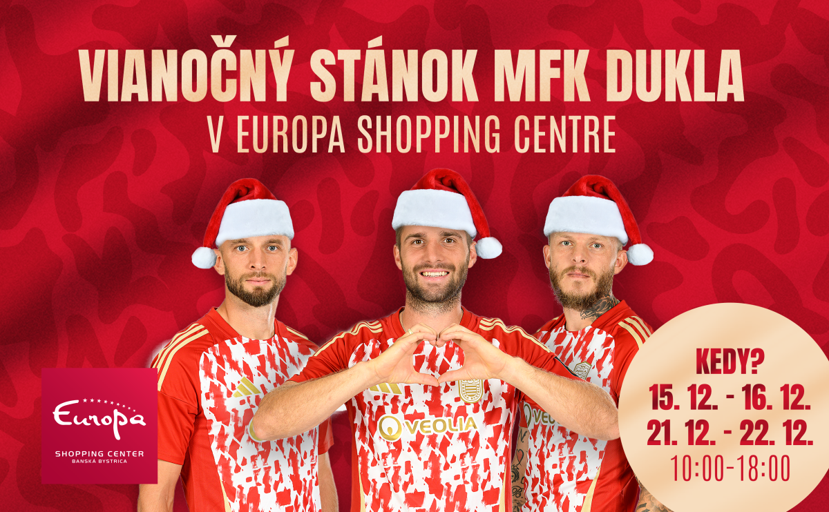 VIANOCE S DUKLOU: Nezmeškajte vianočný fanshop, stánok v ESC a anjelský punč s hráčmi Dukly v Angels!